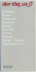 Image: timetable: New York Air