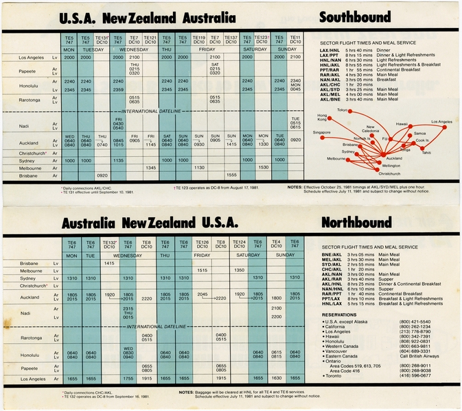 Image: timetable: Air New Zealand, U.S. / Australia / New Zealand, Boeing 747B