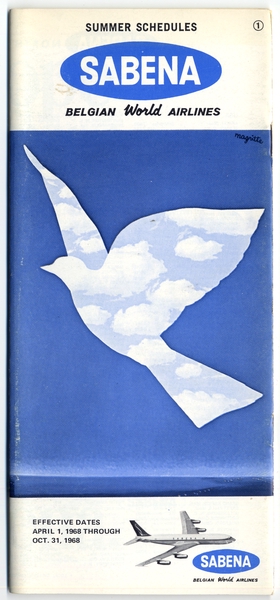 Image: timetable: Sabena Belgian World Airlines, summer schedule