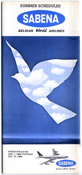 Image: timetable: Sabena Belgian World Airlines, summer schedule