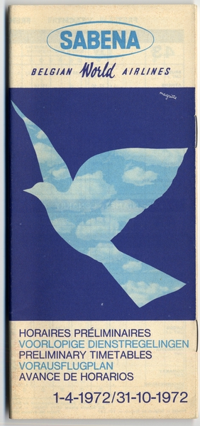 Image: timetable: Sabena Belgian World Airlines