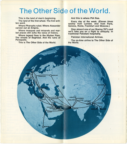 Image: timetable: Pakistan International Airlines (PIA), winter schedule