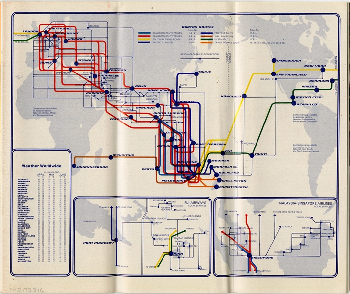 Image: timetable: Qantas Airways