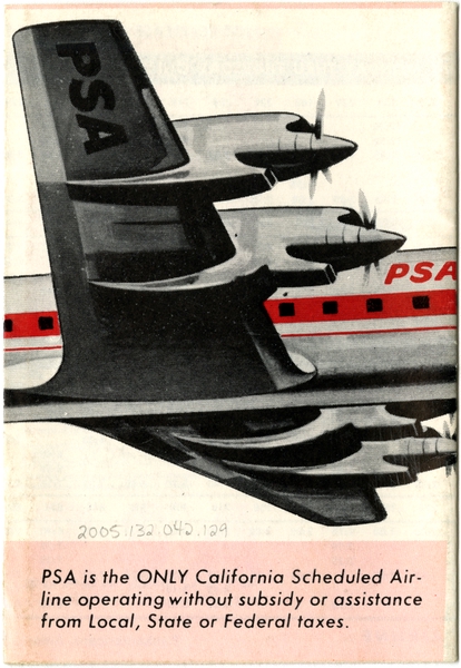 Image: timetable: Pacific Southwest Airlines (PSA)
