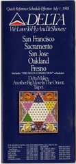 Image: timetable: Delta Air Lines,  San Francisco / Sacramento /San Jose / Oakland / Fresno