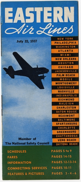 Image: timetable: Eastern Air Lines