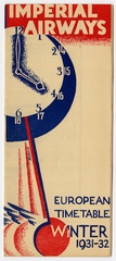 Image: timetable: Imperial Airways, winter schedule