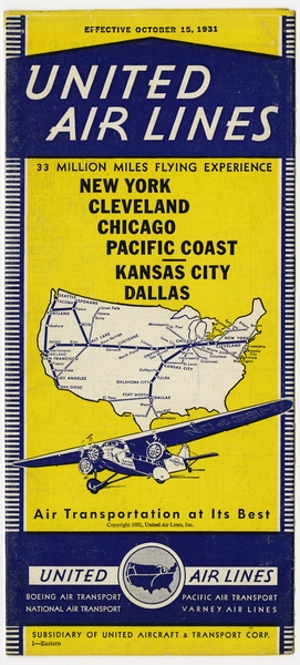 Image: timetable: United Air Lines