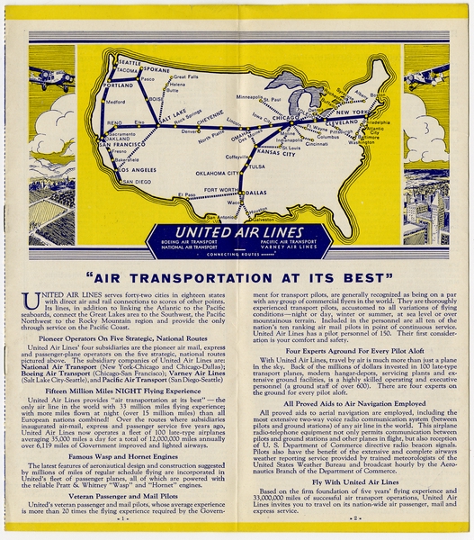 Image: timetable: United Air Lines