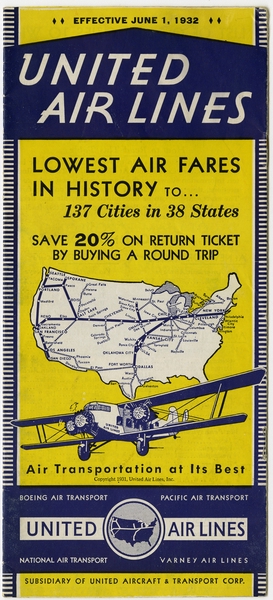 Image: timetable: United Air Lines
