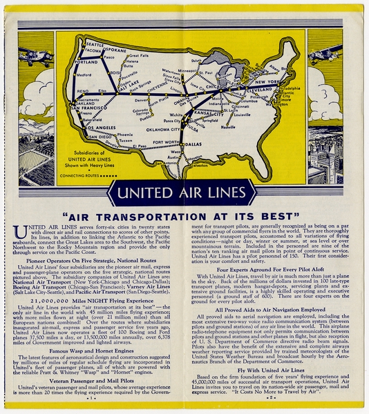 Image: timetable: United Air Lines