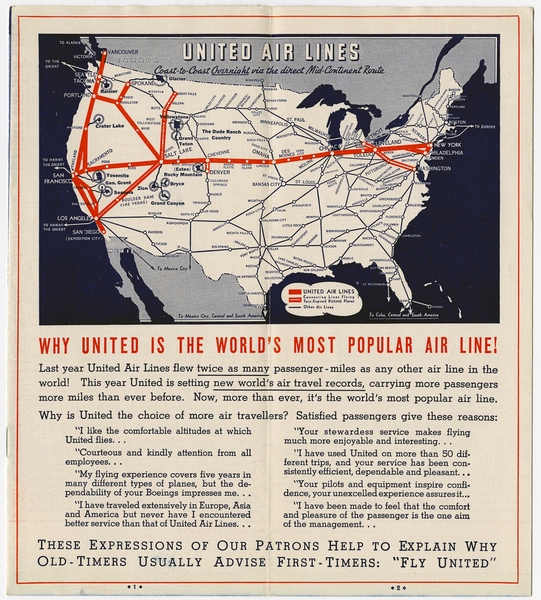 Image: timetable: United Air Lines