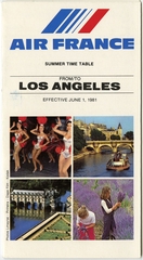 Image: timetable: Air France, quick reference, Los Angeles