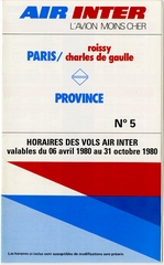 Image: timetable: Air Inter, quick reference, Paris