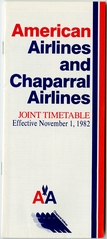 Image: timetable: American Airlines, Chaparral Airlines