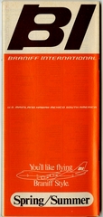 Image: timetable: Braniff International, spring and summer schedule