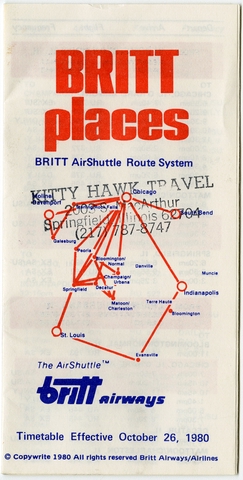 Timetable: Britt Airways