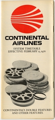 Image: timetable: Continental Airlines
