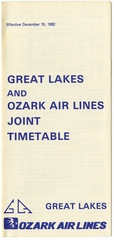 Image: timetable: Great Lakes Airlines, Ozark Air Lines