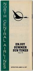 Image: timetable: North Central Airlines, summer schedule