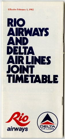 Timetable: Rio Airways, Delta Air Lines