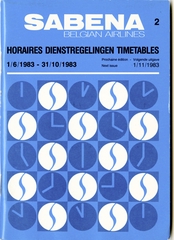 Image: timetable: Sabena Belgian Airlines, pocket schedule