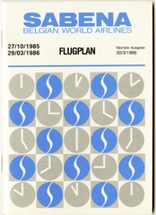 Image: timetable: Sabena Belgian Airlines, pocket schedule