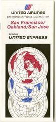 Image: timetable: United Airlines, San Francisco / Oakland / San Jose