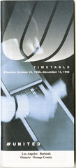 Image: timetable: United Airlines, Los Angeles metro area