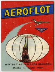 Image: timetable: Aeroflot Soviet Airlines, Rangoon, winter schedule