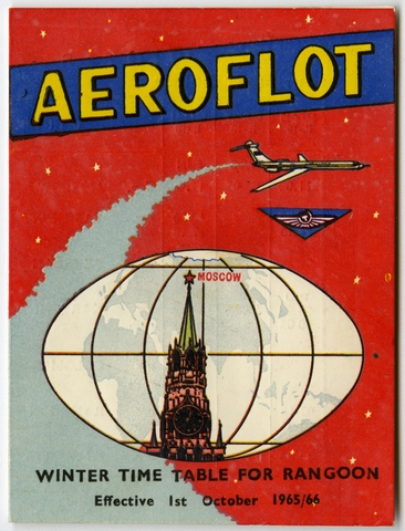 Timetable: Aeroflot Soviet Airlines, Rangoon, winter schedule