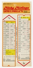 Image: timetable: Aloha Airlines, winter and spring schedules