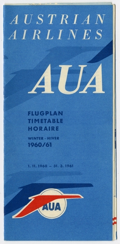 Timetable: Austrian Airlines, winter schedule