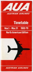 Image: timetable: Austrian Airlines, North American edition