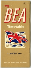 Image: timetable: British European Airways (BEA)
