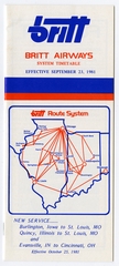 Image: timetable: Britt Airways