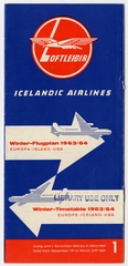 Image: timetable: Loftleidir Icelandic Airlines, winter schedule