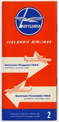 Image: timetable: Loftleidir Icelandic Airlines, summer schedule