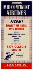 Image: timetable: Mid-Continent Airlines