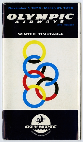 Timetable: Olympic Airways, winter schedule