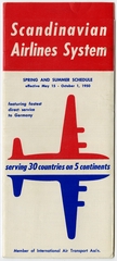 Image: timetable: Scandinavian Airlines System (SAS), spring and summer schedule