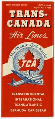 Image: timetable: Trans-Canada Air Lines, North American edition