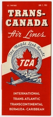 Image: timetable: Trans-Canada Air Lines, U.S. edition