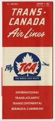 Image: timetable: Trans-Canada Air Lines, U.S. edition
