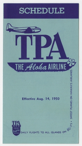 Timetable: TPA- The Aloha Airlines