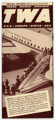 Image: timetable: TWA (Trans World Airlines), supplement