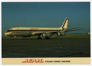 Image: postcard: Aeral Italian Cargo Airlines, Douglas DC-8