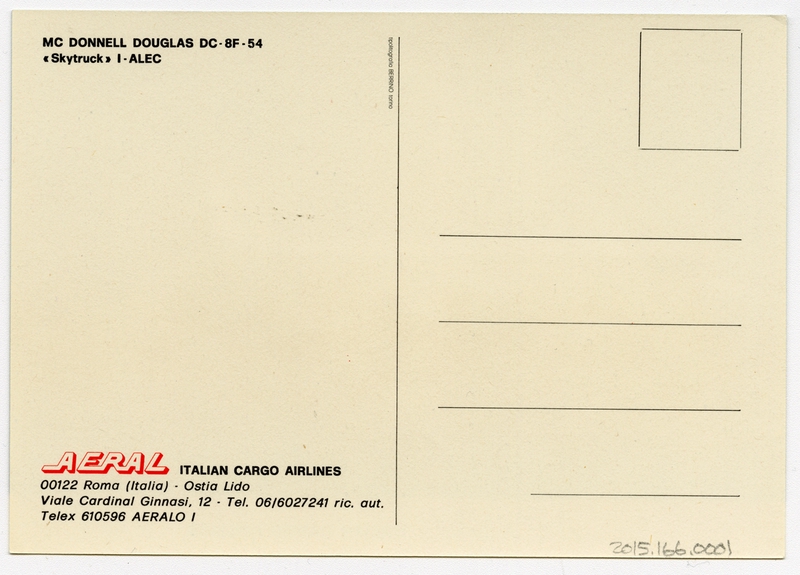 Image: postcard: Aeral Italian Cargo Airlines, Douglas DC-8