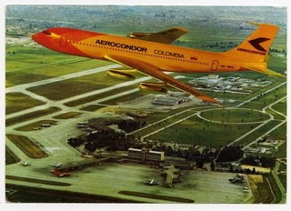 Image: postcard: Aerocondor Colombia, Boeing 720B