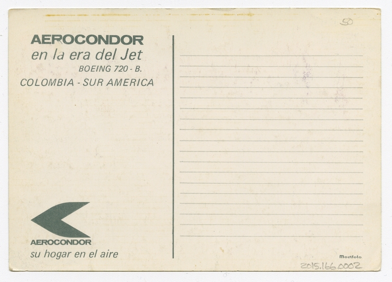 Image: postcard: Aerocondor Colombia, Boeing 720B